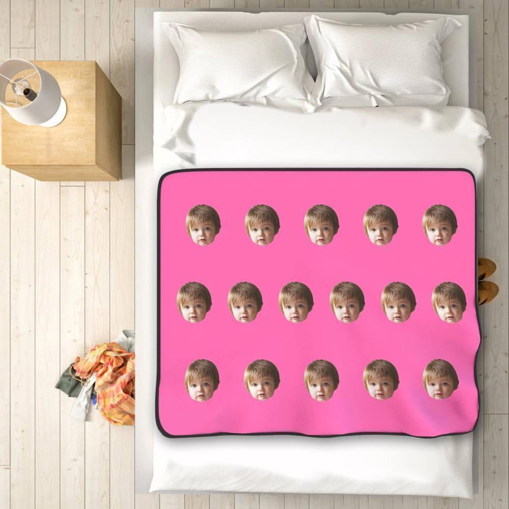 Custom Photo Blanket Face Colorful - soufeelus