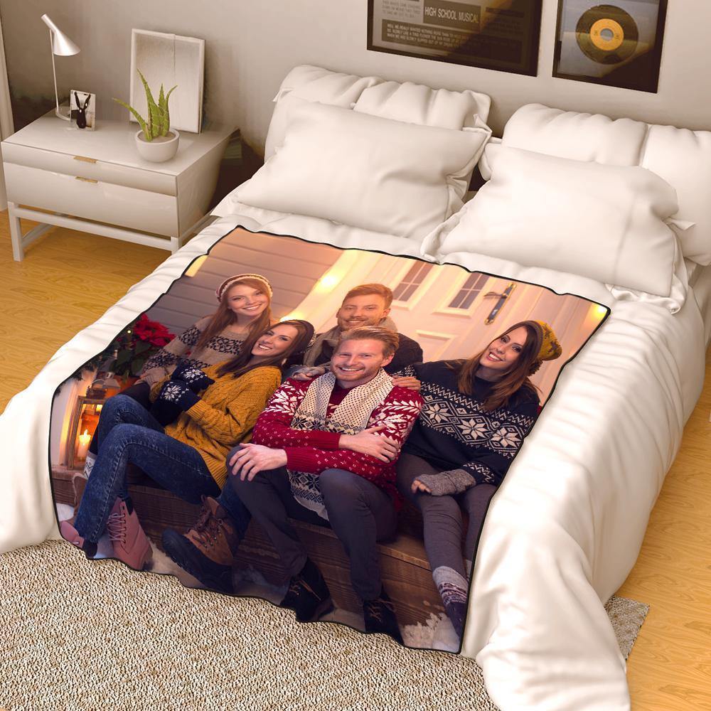 Custom Perfect Love Fleece Photo Blanket Gifts - soufeelus