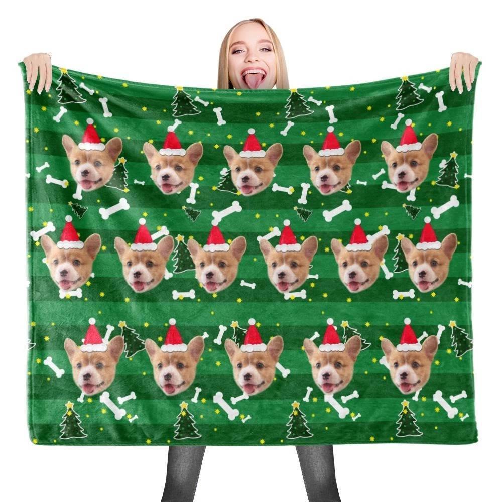 Custom Blankets Personalized Pet Photo Dog Blanket Christmas Blanket - soufeelus