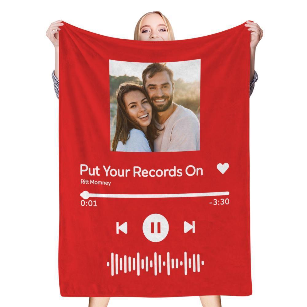 Scannable Code Custom Music Song Blanket Gift for Lover