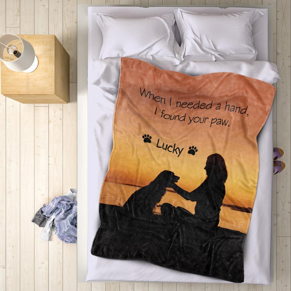 Custom Engraved Blanket Name Gifts for Pet - soufeelus