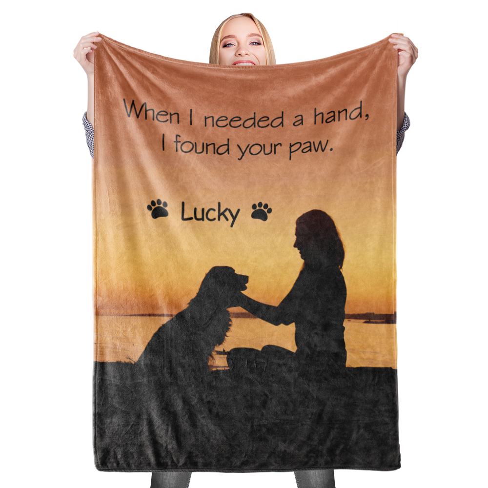 Custom Engraved Blanket Name Gifts for Pet - soufeelus