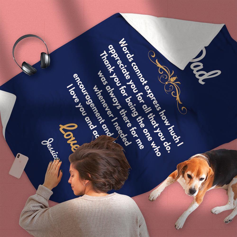 Custom Engraved Creative Blanket Personalized Memorial Gifts - soufeelus