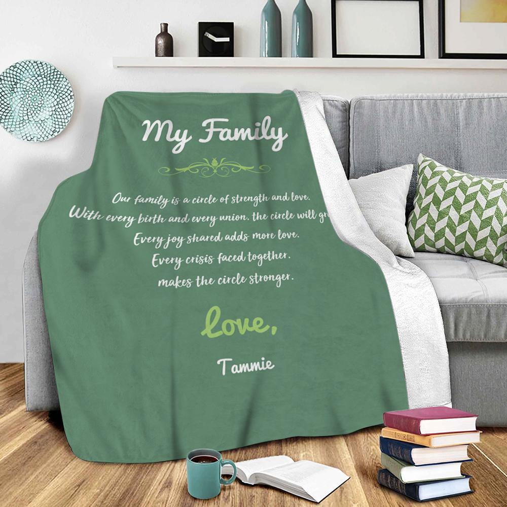 Custom Engraved Creative Blanket Personalized Memorial Gifts - soufeelus