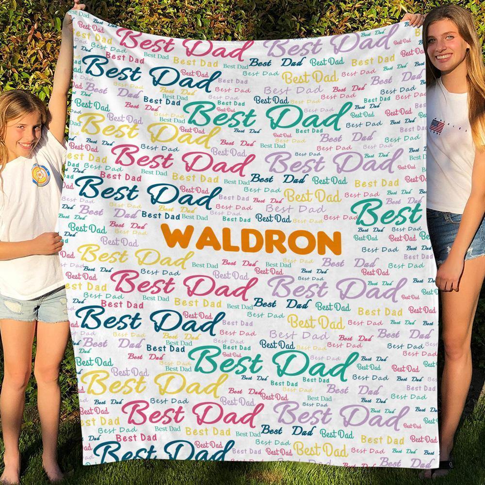 Custom Engraved Creative Blanket Father's Day Theme Memorial Gifts - soufeelus