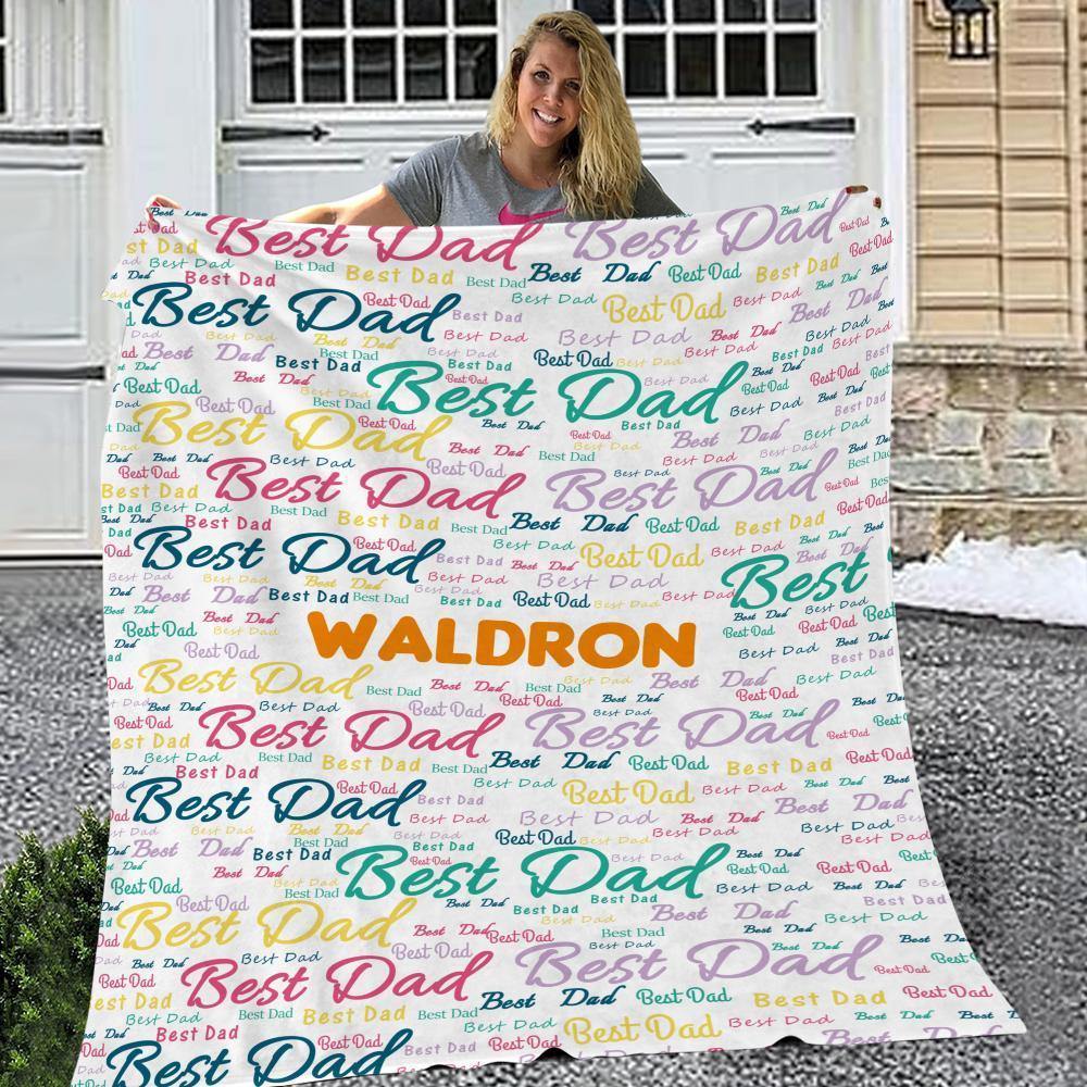 Custom Engraved Creative Blanket Father's Day Theme Memorial Gifts - soufeelus