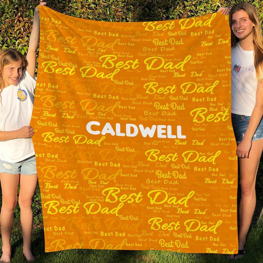 Custom Engraved Creative Blanket Father's Day Theme Memorial Gifts - soufeelus