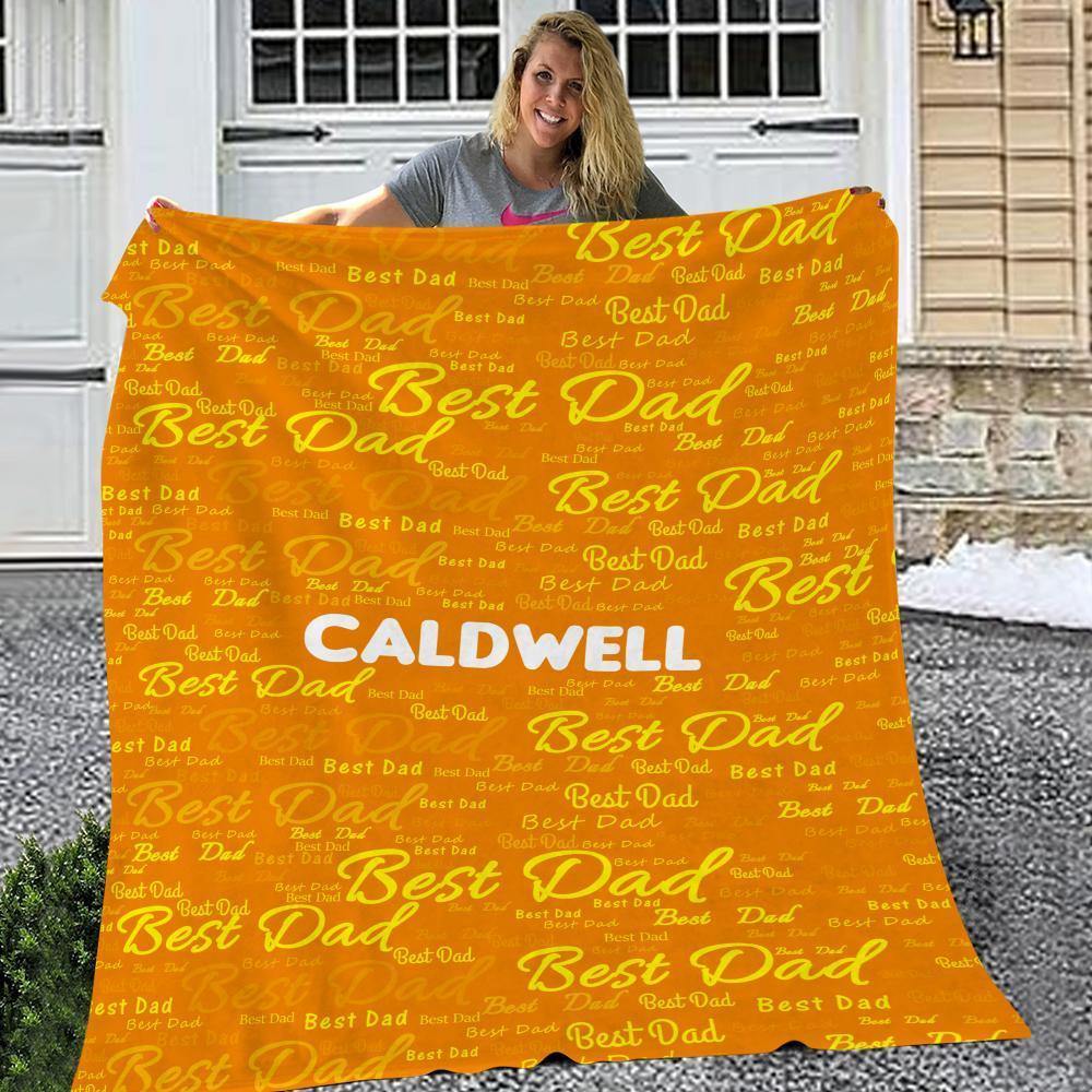 Custom Engraved Creative Blanket Father's Day Theme Memorial Gifts - soufeelus