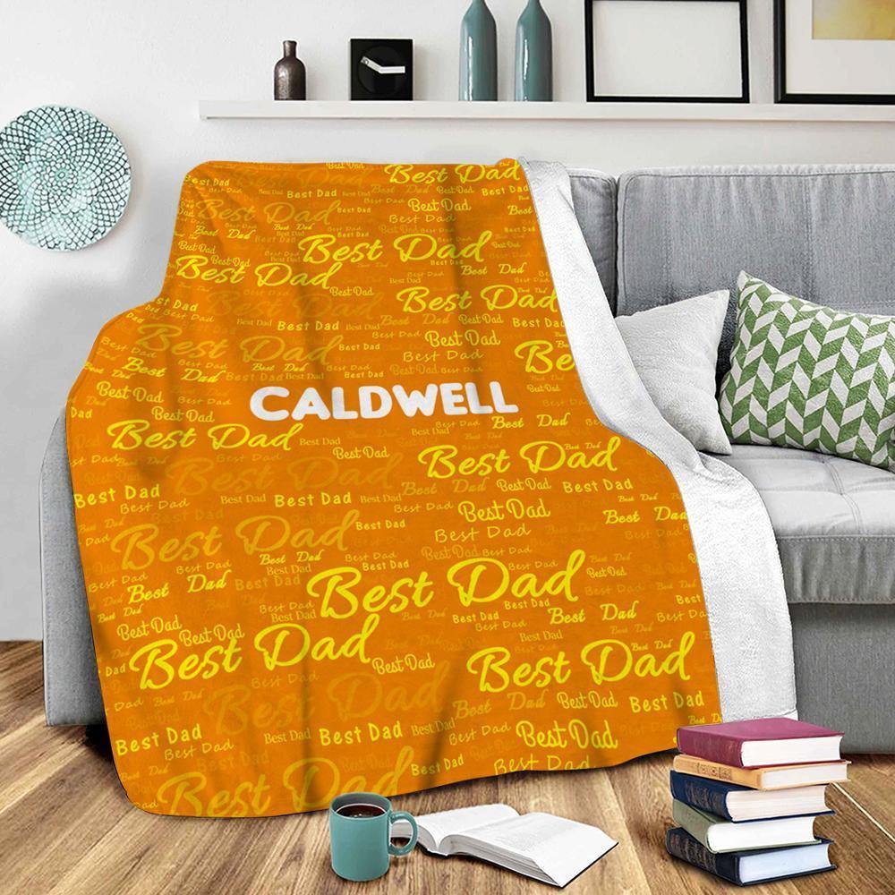 Custom Engraved Creative Blanket Father's Day Theme Memorial Gifts - soufeelus