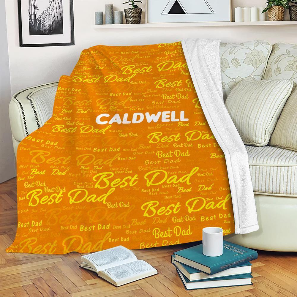 Custom Engraved Creative Blanket Father's Day Theme Memorial Gifts - soufeelus