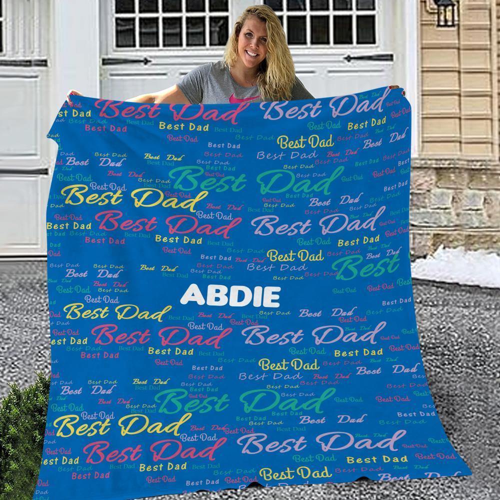 Custom Engraved Creative Blanket Father's Day Theme Memorial Gifts - soufeelus