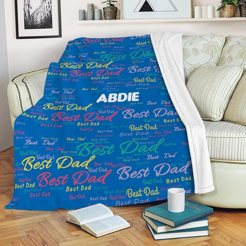 Custom Engraved Creative Blanket Father's Day Theme Memorial Gifts - soufeelus