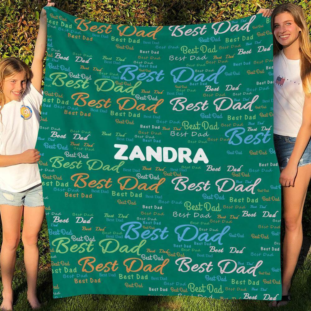 Custom Engraved Creative Blanket Father's Day Theme Memorial Gifts - soufeelus