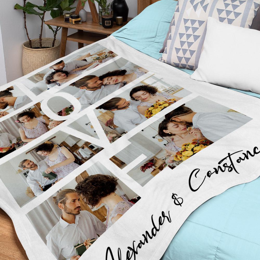 Valentine's Day Gift Custom Love Photo Blanket