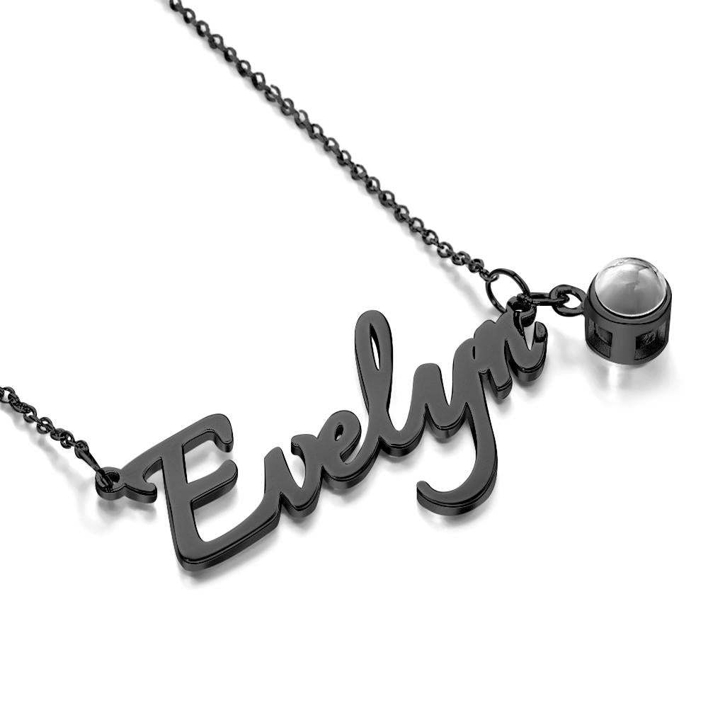 Soufeel Personalized Name And Picture Projection Necklace Creative Gift - soufeelus