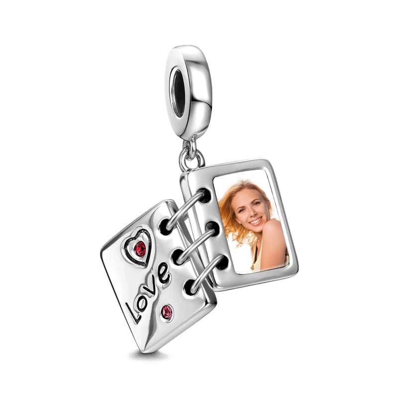 Soufeel Crystal Love Photo Album Photo Charm Silver - soufeelus