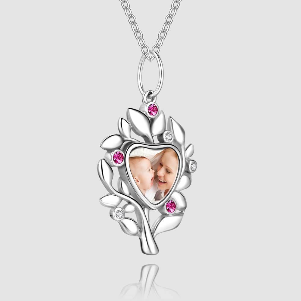 Family Tree Photo Necklace Silver - soufeelus