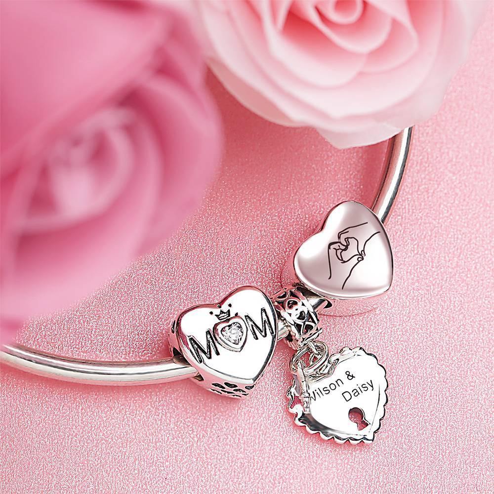 Elegant Mom Heart Photo Charm - soufeelus