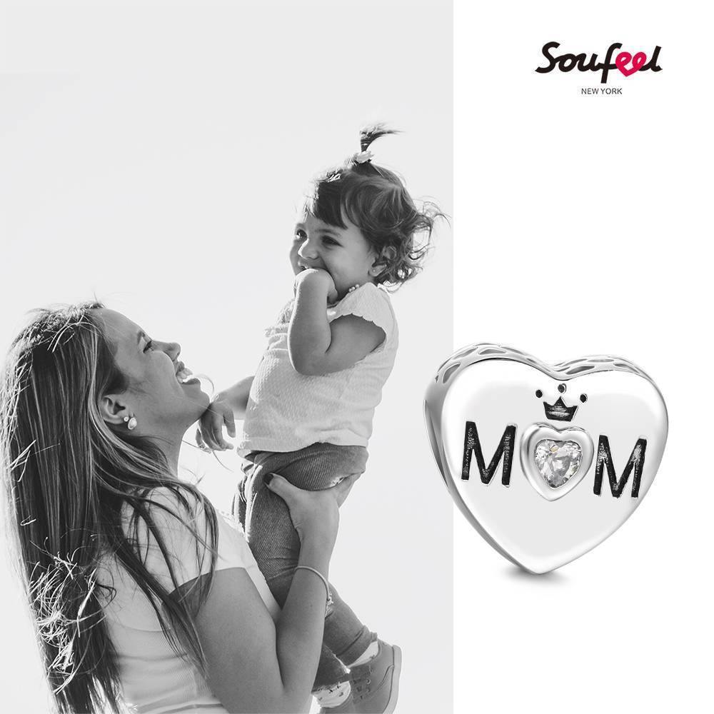 Elegant Mom Heart Photo Charm - soufeelus