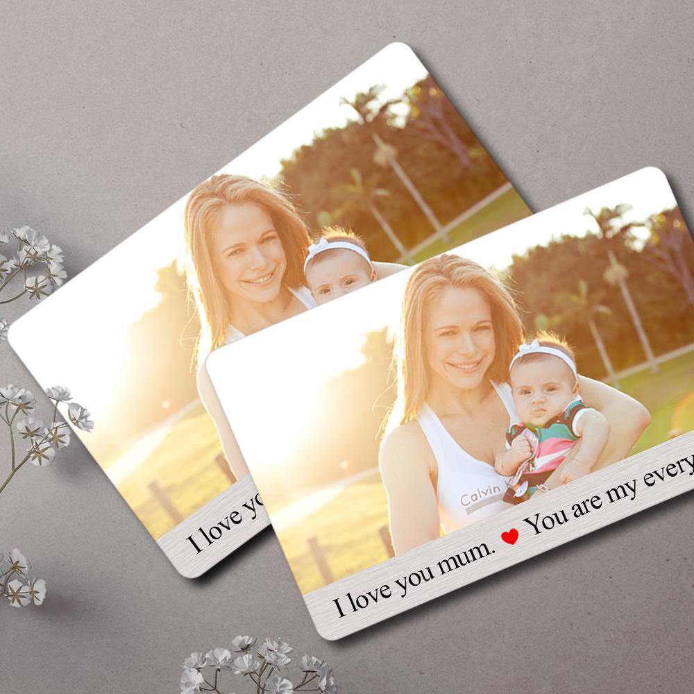 Custom Photo Wallet Insert Card Mother's Gifts Card - soufeelus