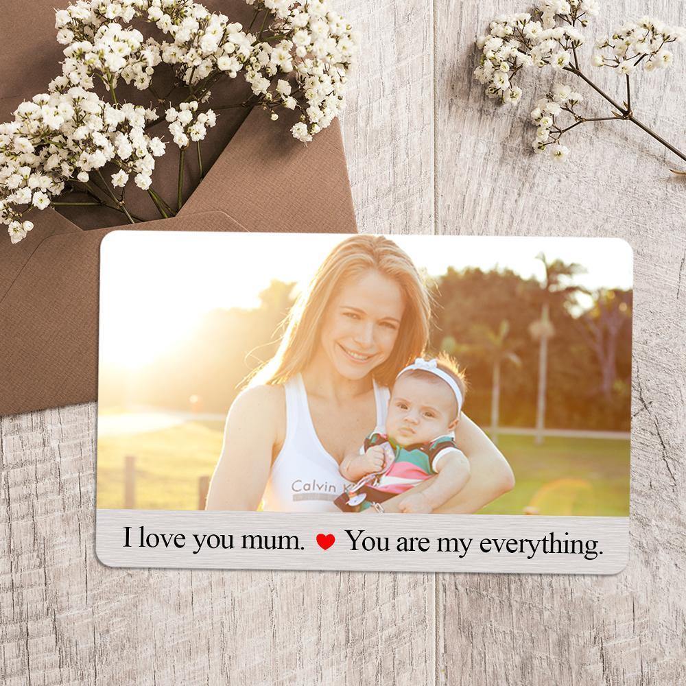 Custom Photo Wallet Insert Card Mother's Gifts Card - soufeelus