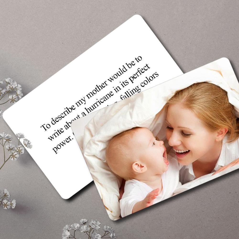 Custom Photo Engraved Wallet Insert Card Mother's Gifts Card - soufeelus