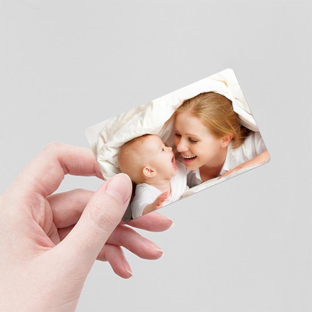 Custom Photo Engraved Wallet Insert Card Mother's Gifts Card - soufeelus