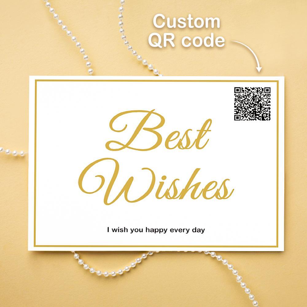 Custom Text Greeting Card Gifts Personalized QR Code For Couple Gifts