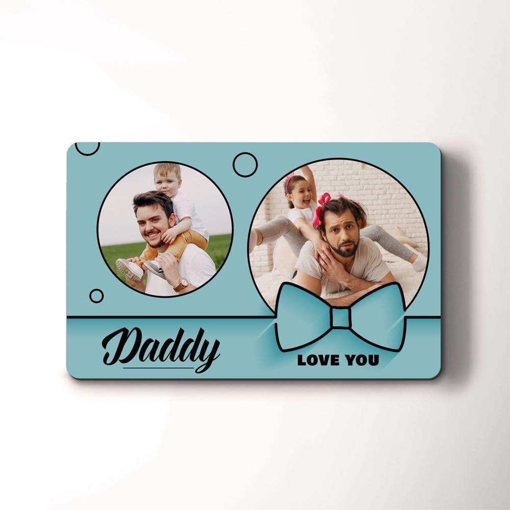 Custom Photo Card Photo Wallet Insert Card for Daddy - soufeelus