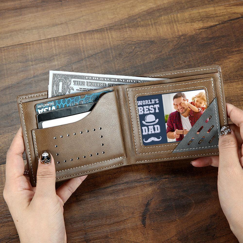 Custom Photo Wallet Insert Card Best Dad Card - soufeelus