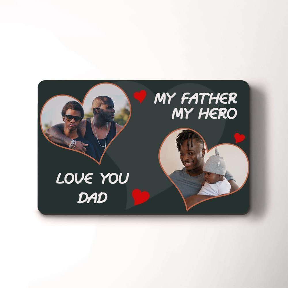 Custom Photo Card Photo Wallet Insert Card for Daddy - soufeelus