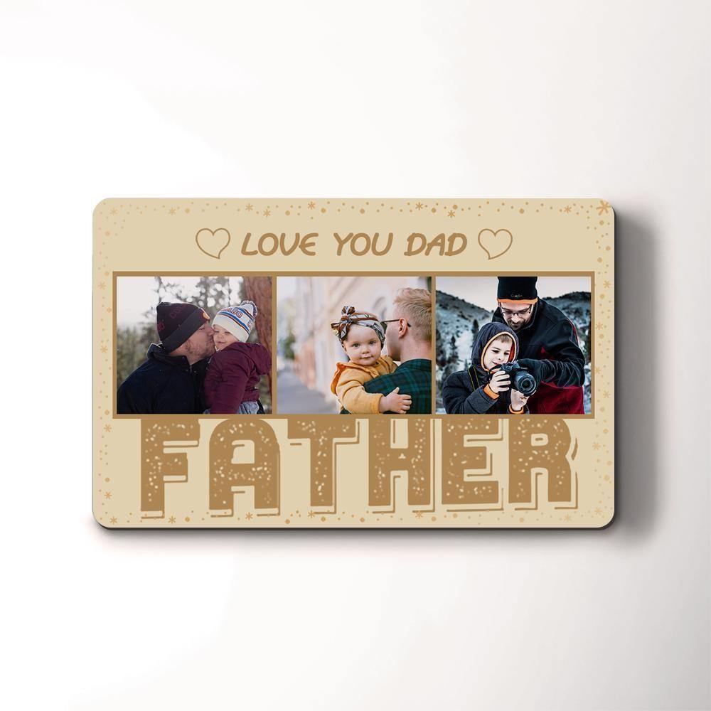 Custom Photo Card Photo Wallet Insert Card My Best Father - soufeelus