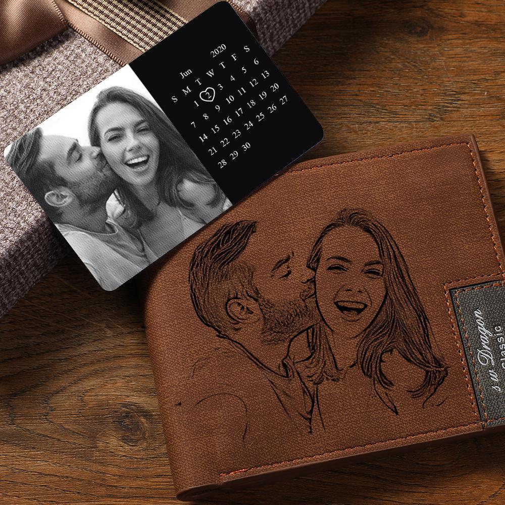 Custom Photo Calendar Wallet Insert Card Anniversary Gift - soufeelus