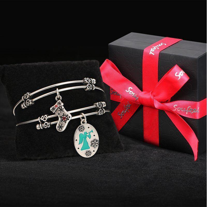 Christmas Stocking Charm Bangle - soufeelus