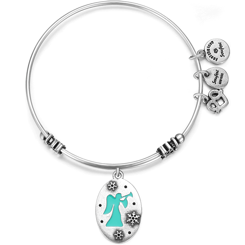 Blessings of Angel Charm Bangle - soufeelus