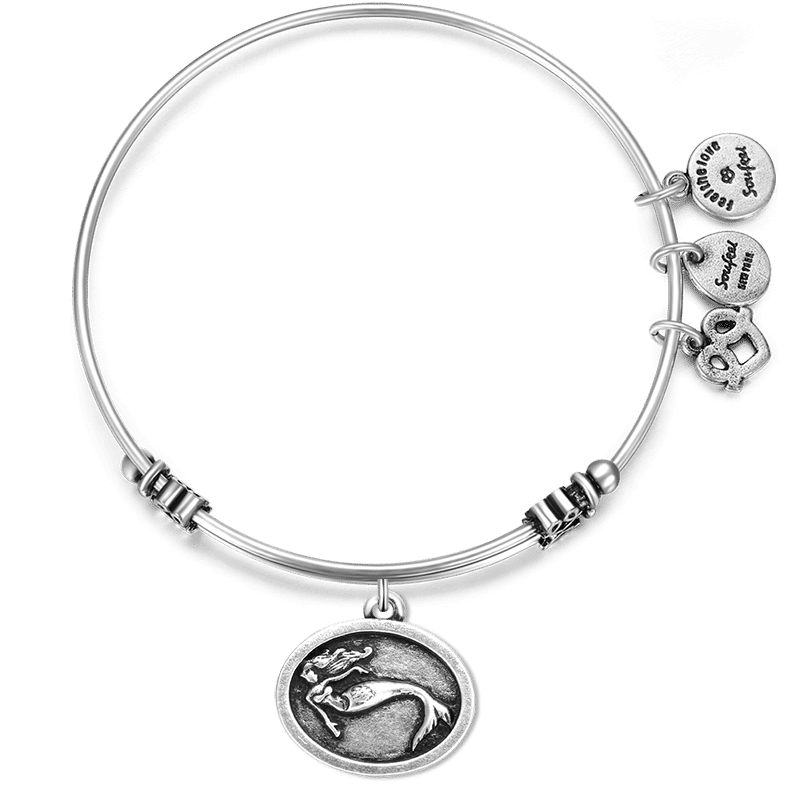 Mermaid Charm Bangle - soufeelus