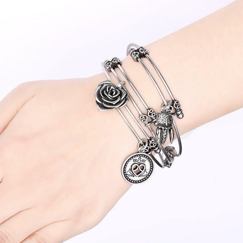 Hamasa Hand Charm Bangle - soufeelus