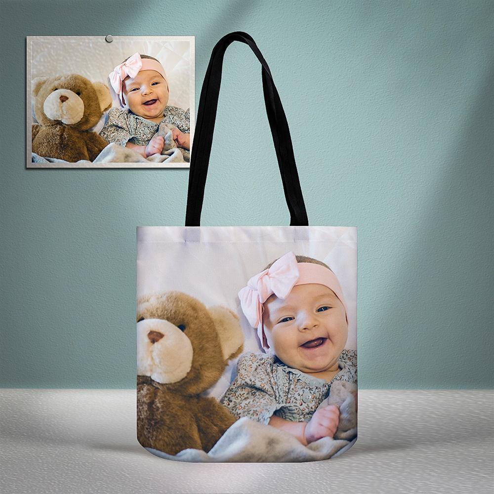 Custom Photo Shopping Bag Cute Baby - soufeelus