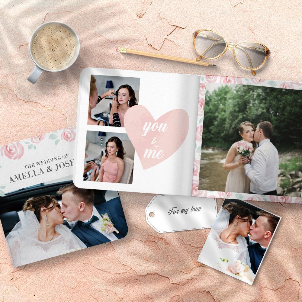 Custom Photo Books Wedding Cards Personalised Wedding Gift For Love 4*4inch - soufeelus