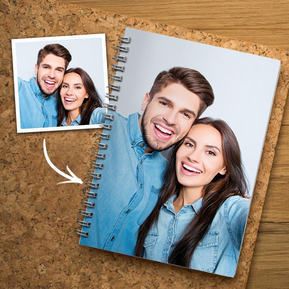 Photo Spiral Notebook Ruled Line Couple Theme-14*21CM - soufeelus