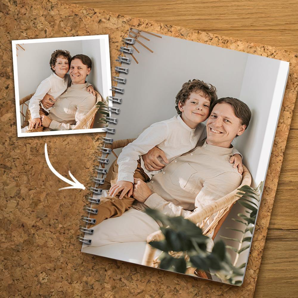 Photo Spiral Notebook Ruled Line Parent-Child Theme-14*21CM - soufeelus