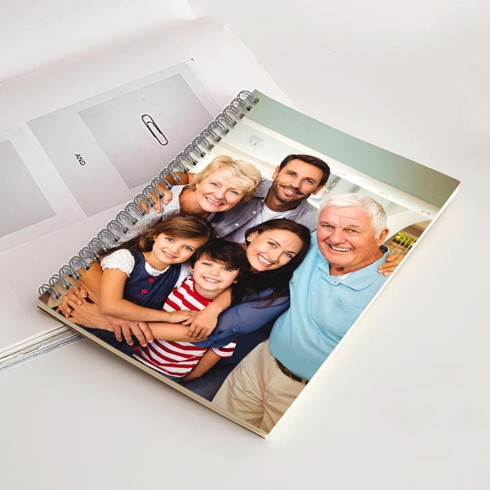 Photo Spiral Notebook Ruled Line Family Theme-14*21CM - soufeelus