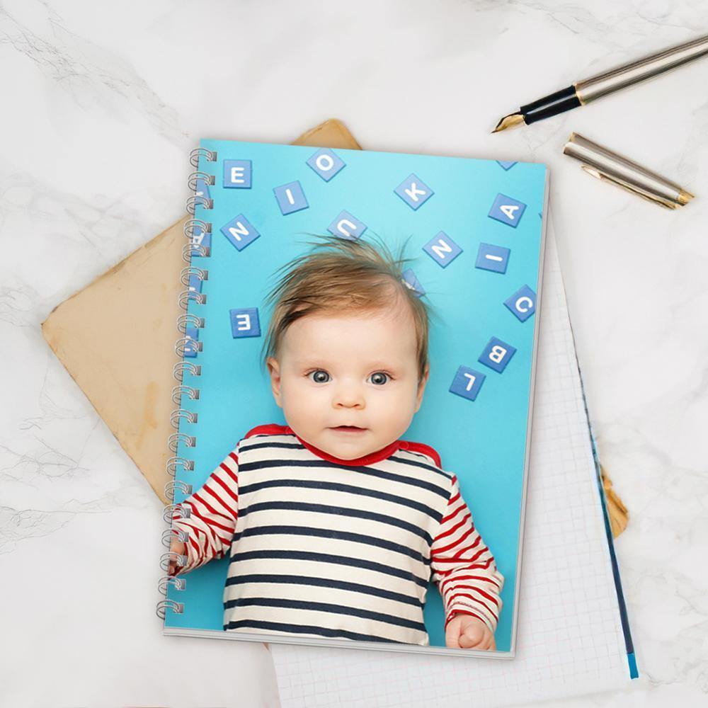 Photo Spiral Notebook Ruled Line Baby Theme-14*21CM - soufeelus