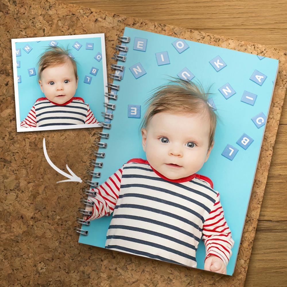 Photo Spiral Notebook Ruled Line Baby Theme-14*21CM - soufeelus