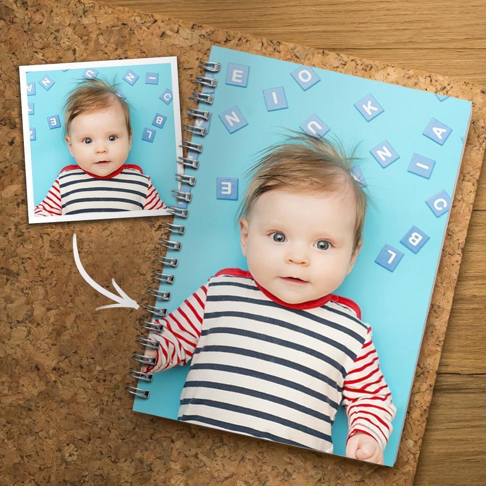 Photo Spiral Notebook Ruled Line Baby Theme-14*21CM - soufeelus