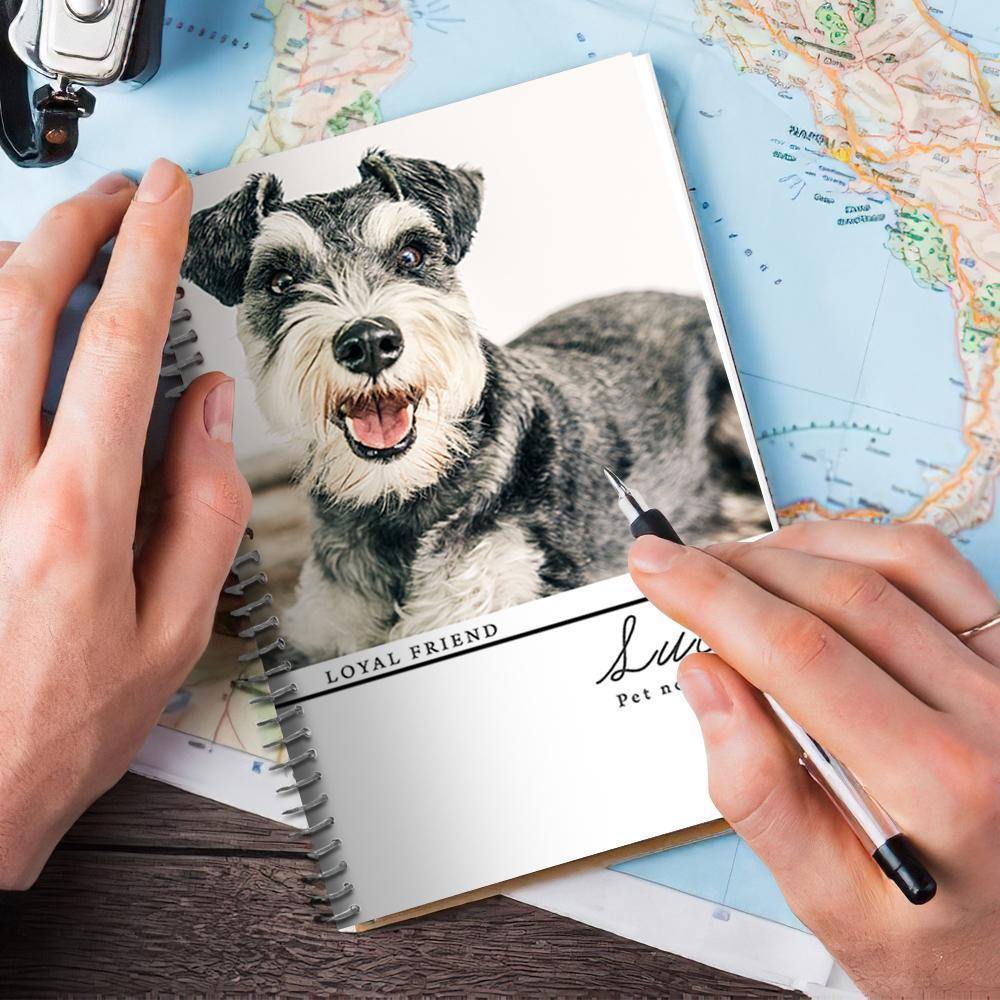 Photo Engraved Spiral Notebook Ruled Line-414*21CM - soufeelus