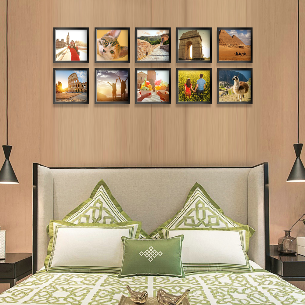 Custom Photo Tiles 8"*8" Wallart Collage Wedding Gift Housewarming Gift - soufeelus