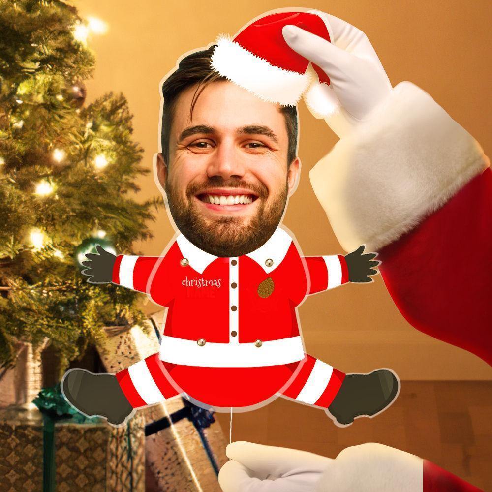 Merry Christmas Custom Pull String Ornament Face Decor Gifts for Him - soufeelus