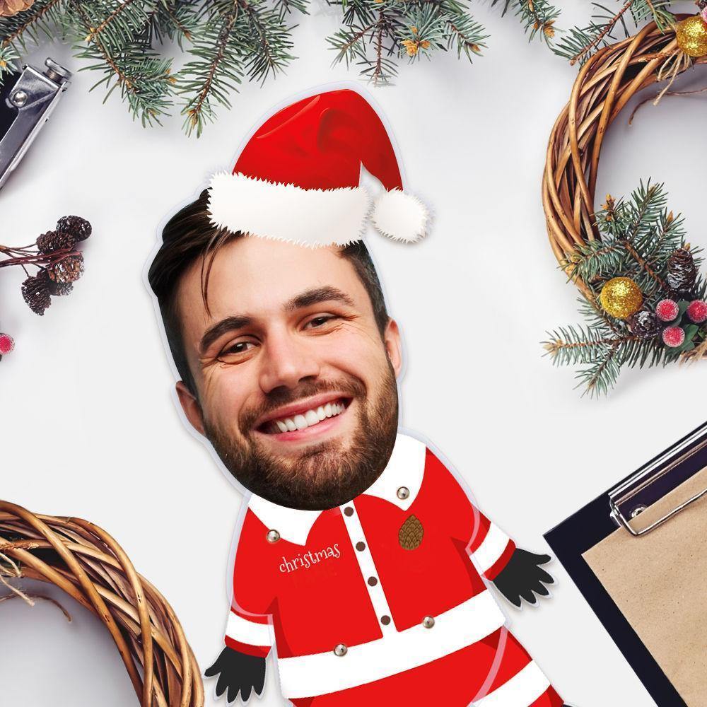 Merry Christmas Custom Pull String Ornament Face Decor Gifts for Him - soufeelus