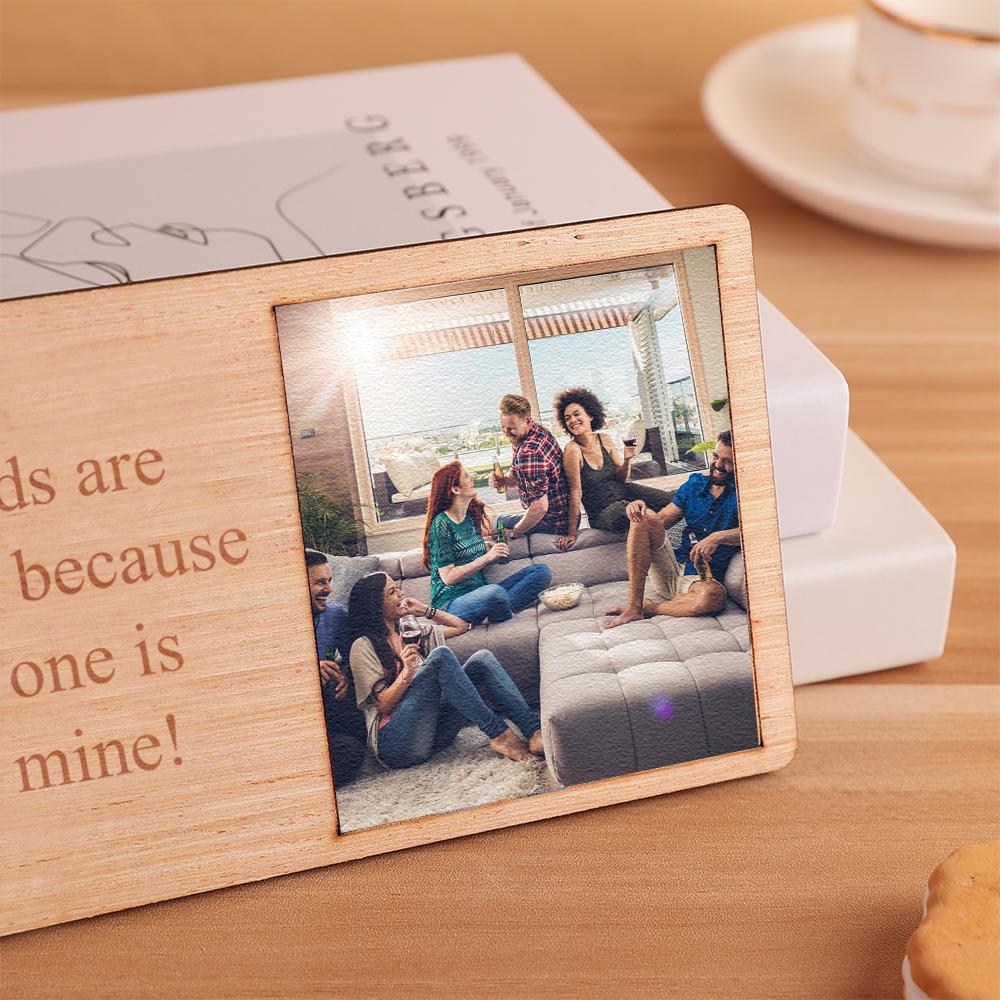 Custom Photo Engraved Plaque Best Friend Wooden Plaque Gift for Friend